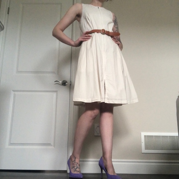 THEORY Aline zip front leather braid belt - Picture 1 of 12